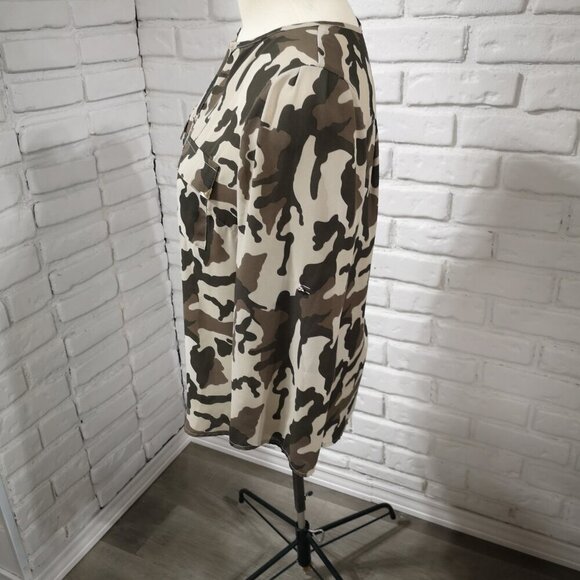 FDJ French Dressing Jeans Ladies Camo Print Size 10 Blouse - Picture 5 of 12